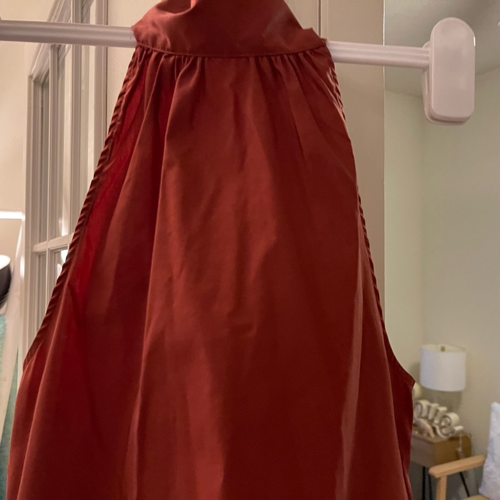 Rust Halter Neck Blouse - Picture 5 of 8